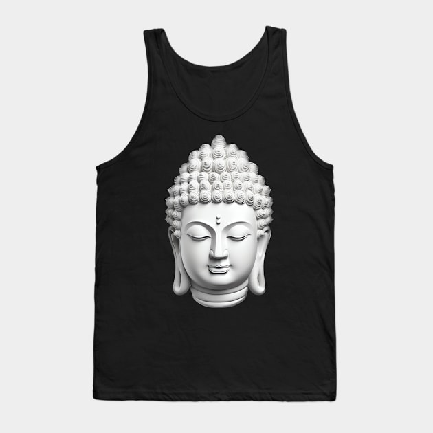 Buddha Face Tank Top by AI Art Originals